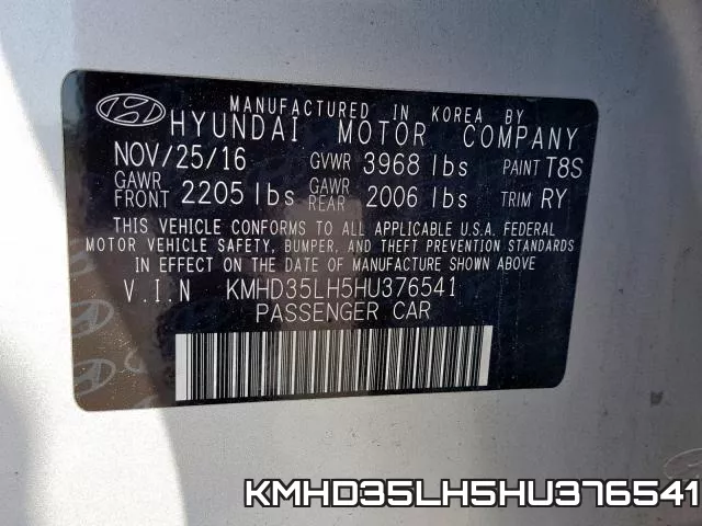 KMHD35LH5HU376541 фото 2