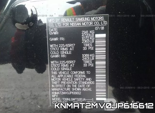 KNMAT2MV0JP616612 фото 10