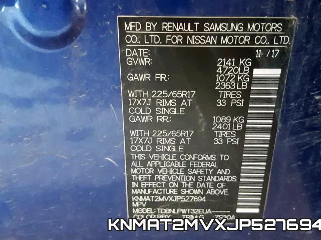 KNMAT2MVXJP527694 фото 2