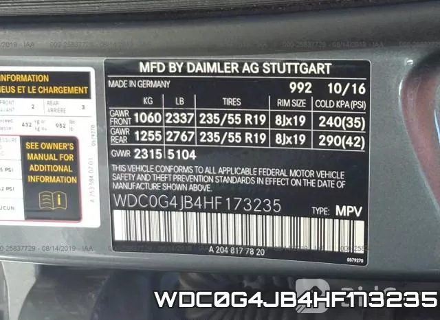 WDC0G4JB4HF173235 фото 10