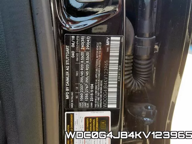 WDC0G4JB4KV123965 фото 2