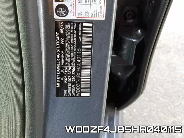 WDDZF4JB5HA040115 фото 2
