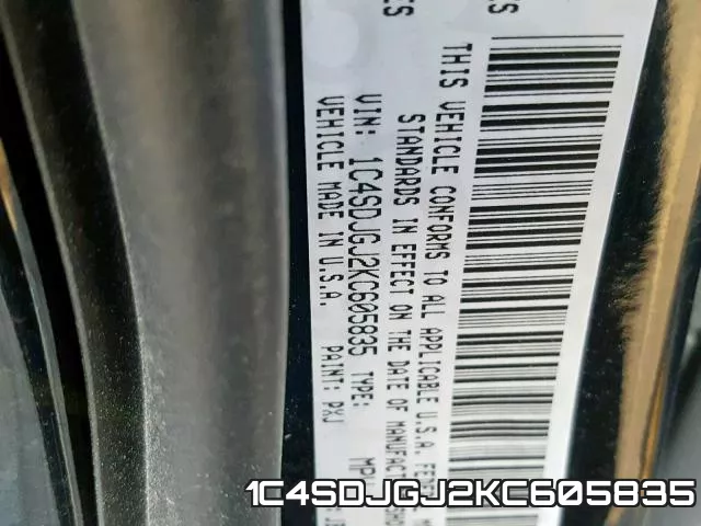 1C4SDJGJ2KC605835 фото 2