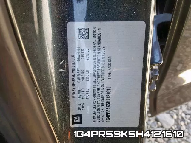 1G4PR5SK5H4121610 фото 2