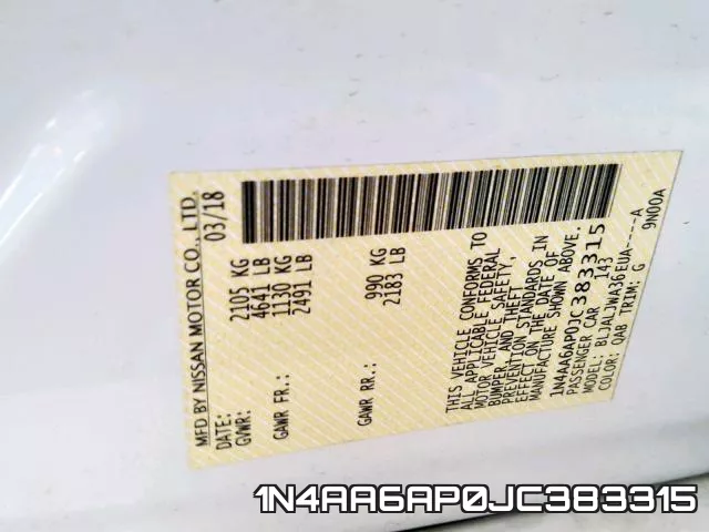 1N4AA6AP0JC383315 фото 2
