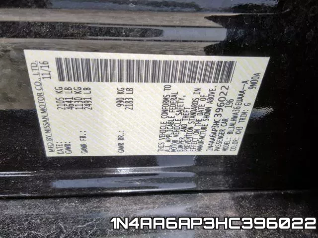 1N4AA6AP3HC396022 фото 2