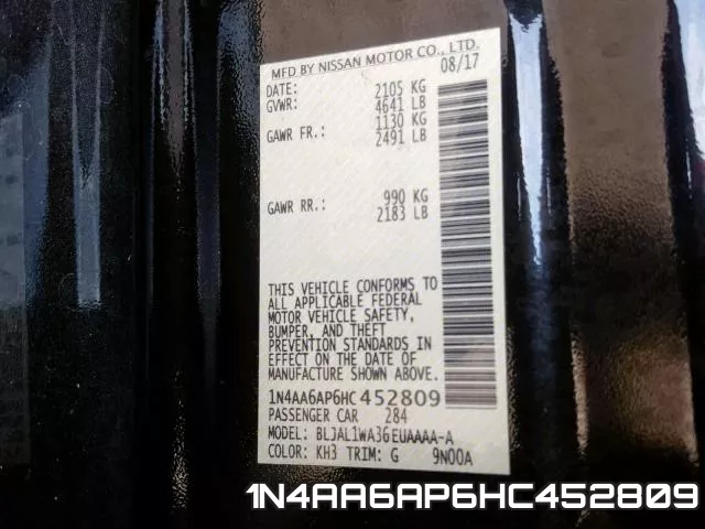 1N4AA6AP6HC452809 фото 2