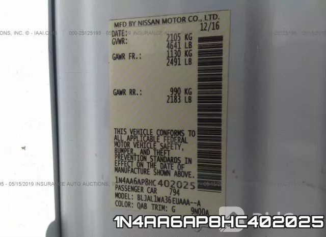 1N4AA6AP8HC402025 фото 10