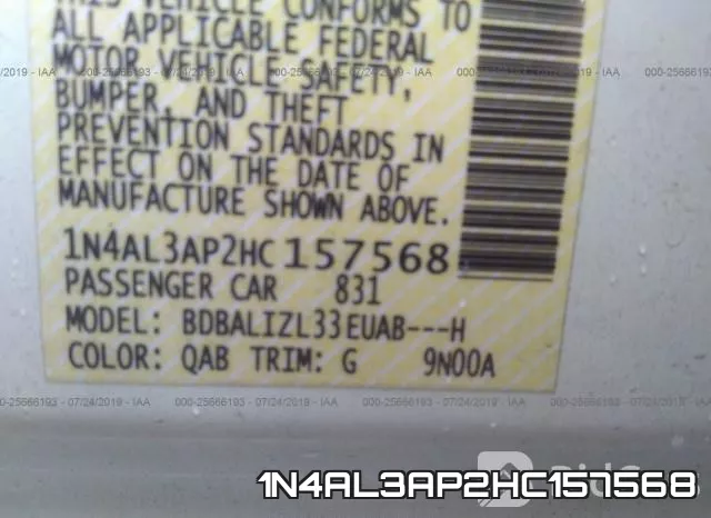 1N4AL3AP2HC157568 фото 10
