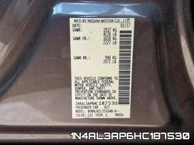 1N4AL3AP6HC187530 фото 2