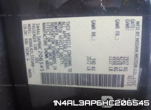 1N4AL3AP6HC206545 фото 10