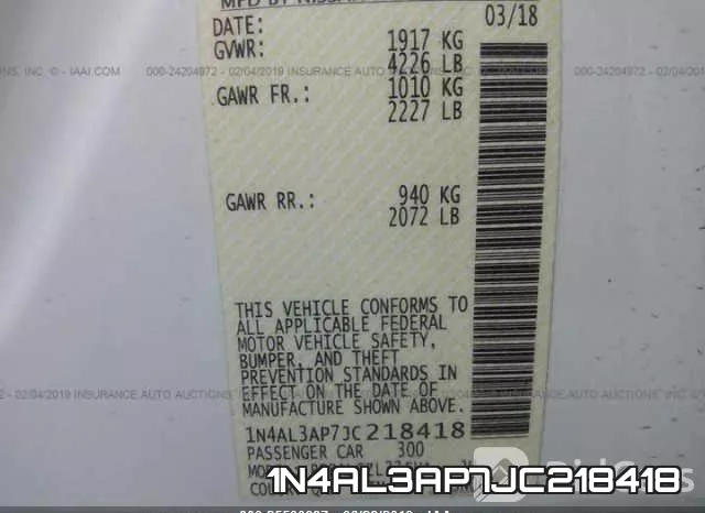 1N4AL3AP7JC218418 фото 10