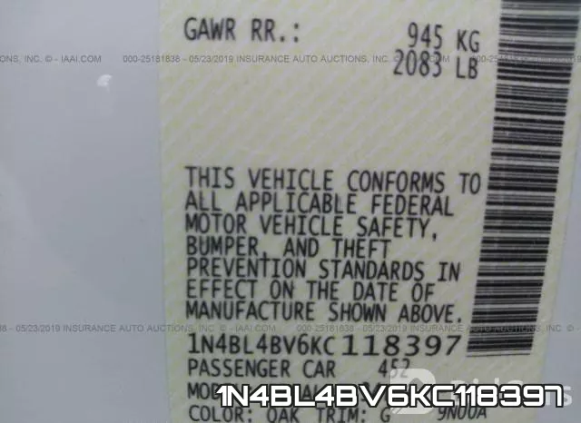 1N4BL4BV6KC118397 фото 10