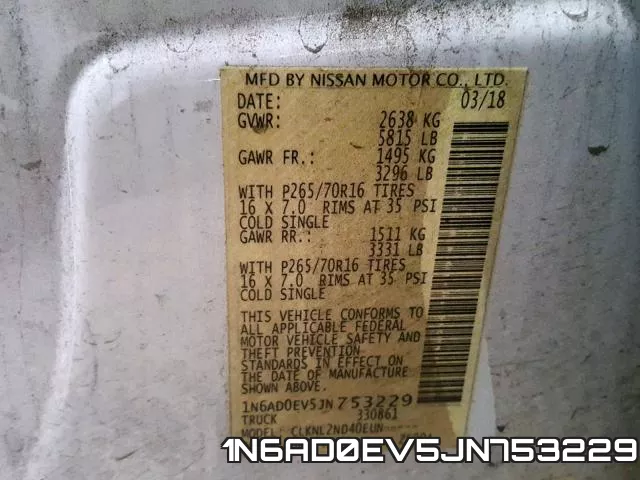 1N6AD0EV5JN753229 фото 2
