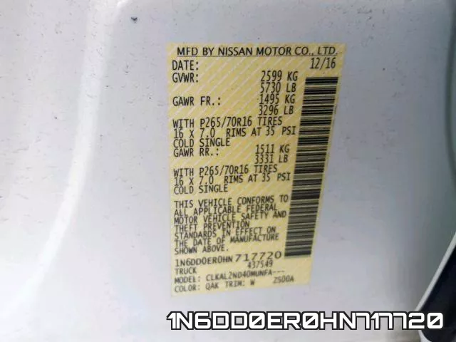 1N6DD0ER0HN717720 фото 2