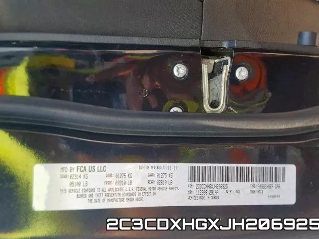 2C3CDXHGXJH206925 фото 2