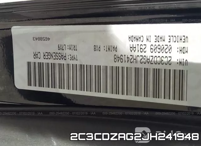 2C3CDZAG2JH241948 фото 10