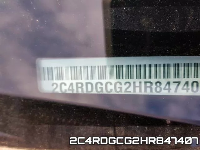 2C4RDGCG2HR847407 фото 2