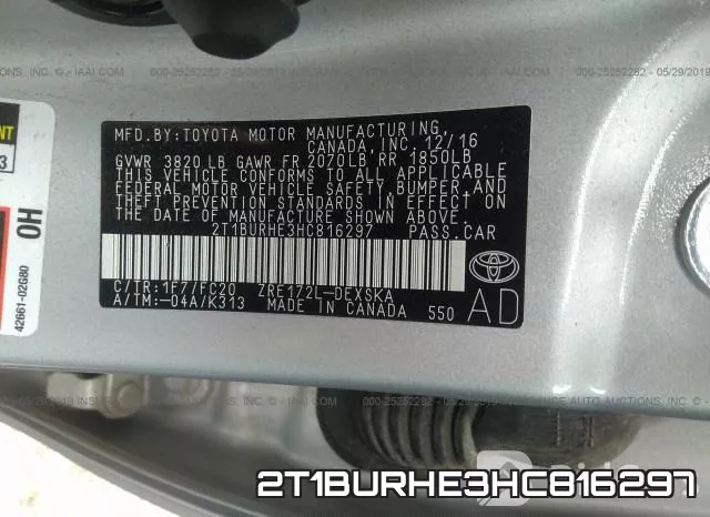 2T1BURHE3HC816297 фото 10