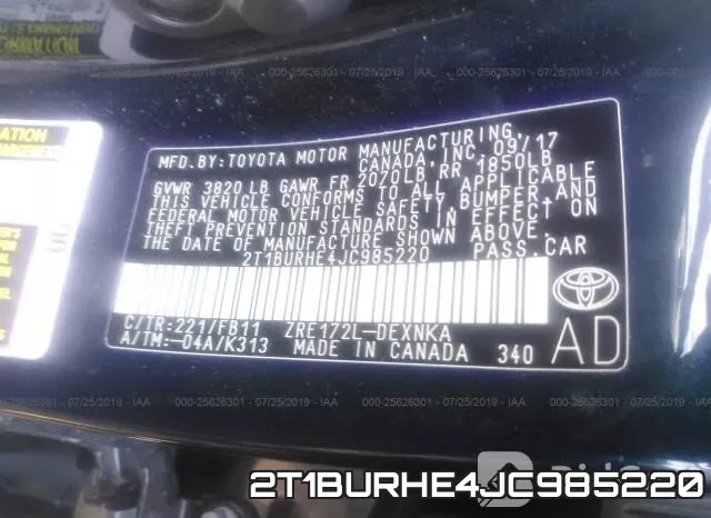 2T1BURHE4JC985220 фото 10