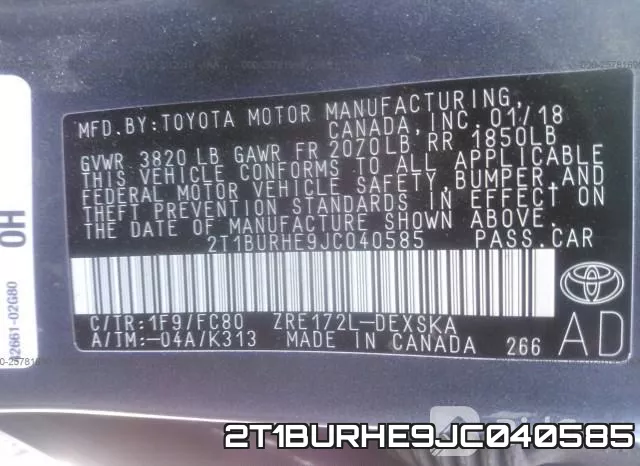 2T1BURHE9JC040585 фото 10