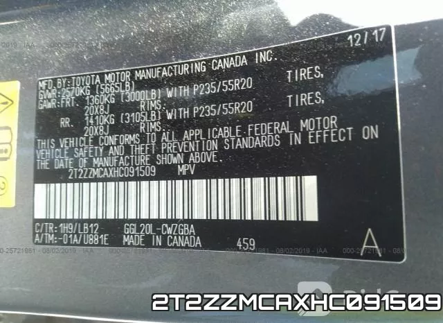 2T2ZZMCAXHC091509 фото 10
