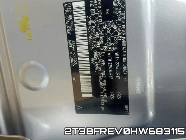 2T3BFREV0HW683115 фото 2