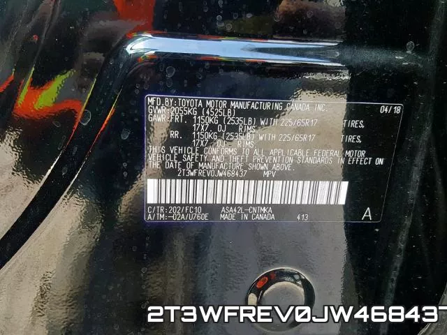 2T3WFREV0JW468437 фото 2