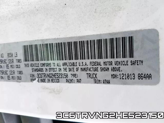 3C6TRVNG2HE523150 фото 2
