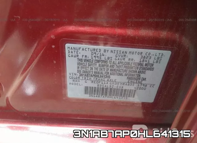 3N1AB7AP0HL641315 фото 10