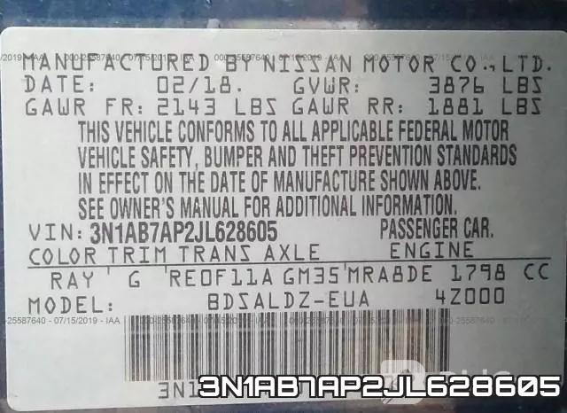 3N1AB7AP2JL628605 фото 10
