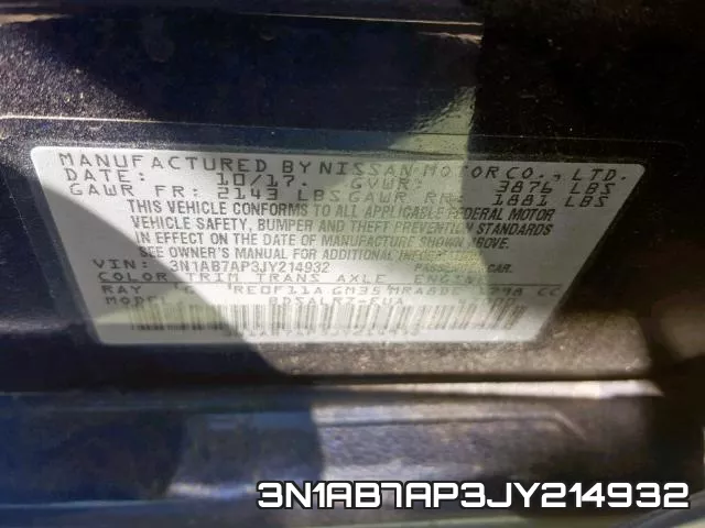 3N1AB7AP3JY214932 фото 2