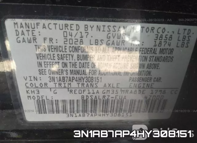 3N1AB7AP4HY308151 фото 10