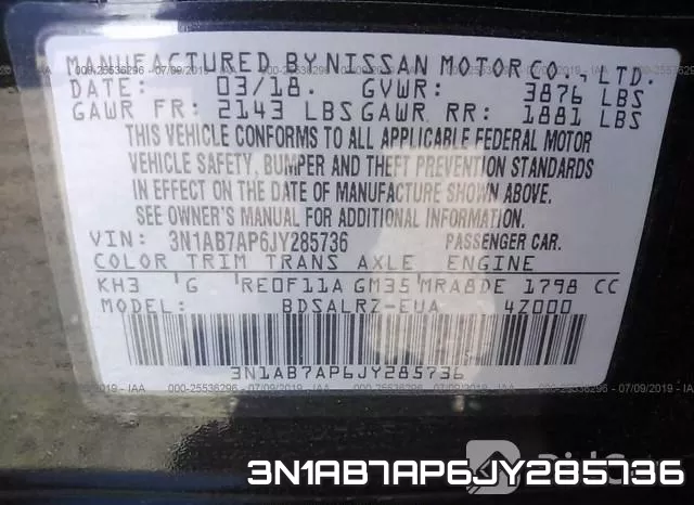 3N1AB7AP6JY285736 фото 10