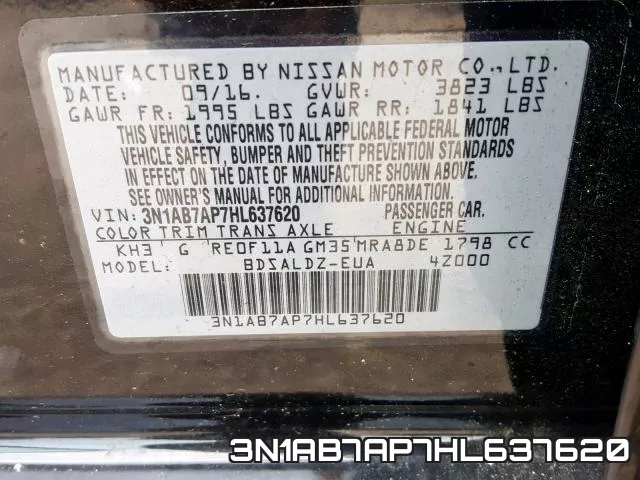 3N1AB7AP7HL637620 фото 2