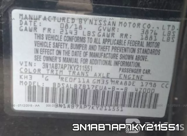 3N1AB7AP7KY211551 фото 10