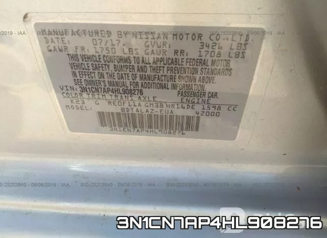 3N1CN7AP4HL908276 фото 10
