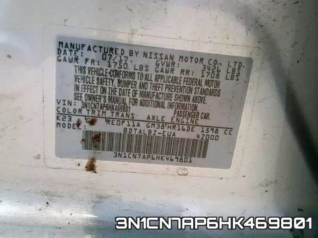 3N1CN7AP6HK469801 фото 2