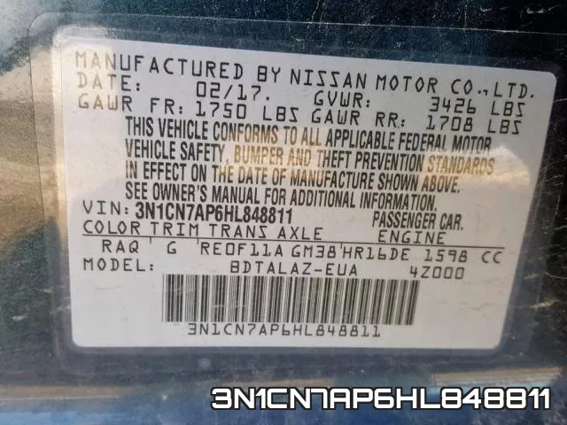 3N1CN7AP6HL848811 фото 2