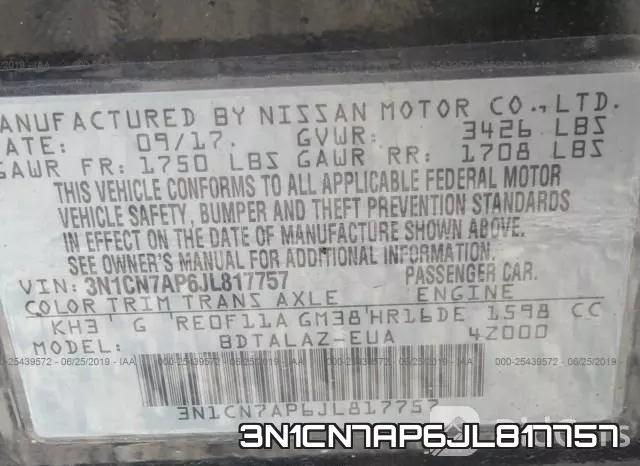 3N1CN7AP6JL817757 фото 10