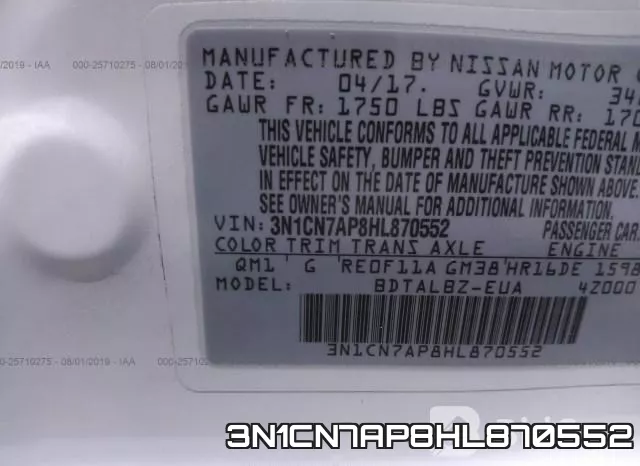 3N1CN7AP8HL870552 фото 10