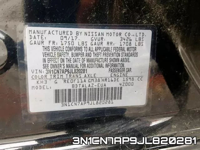 3N1CN7AP9JL820281 фото 2