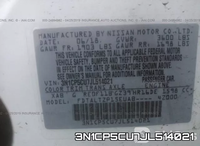 3N1CP5CU7JL514021 фото 10