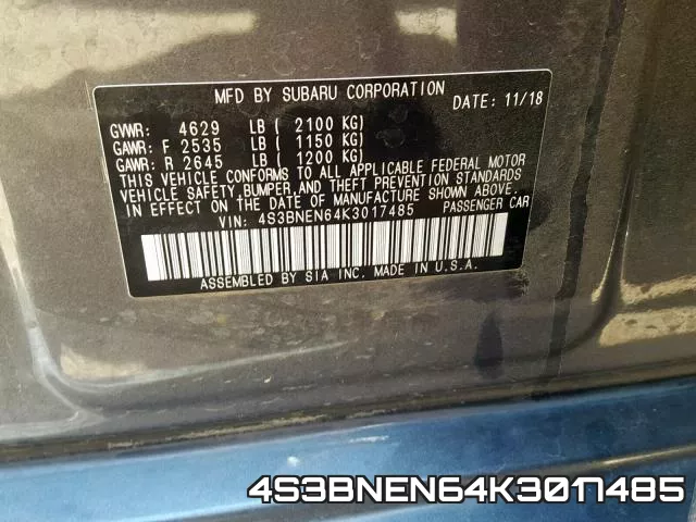 4S3BNEN64K3017485 фото 2