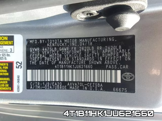 4T1B11HK1JU621660 фото 2