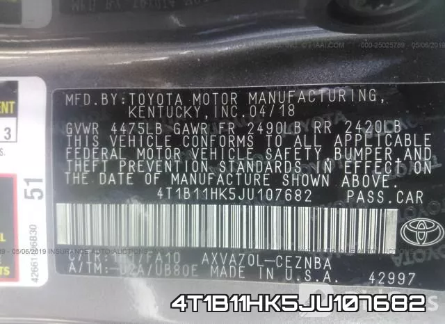 4T1B11HK5JU107682 фото 10