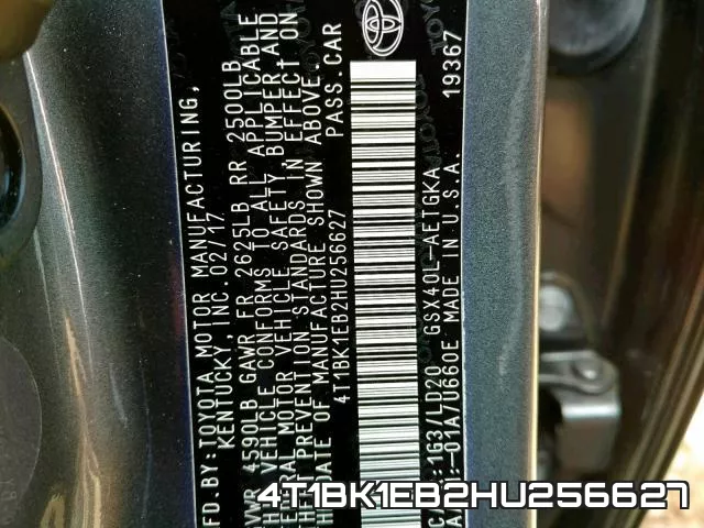 4T1BK1EB2HU256627 фото 2