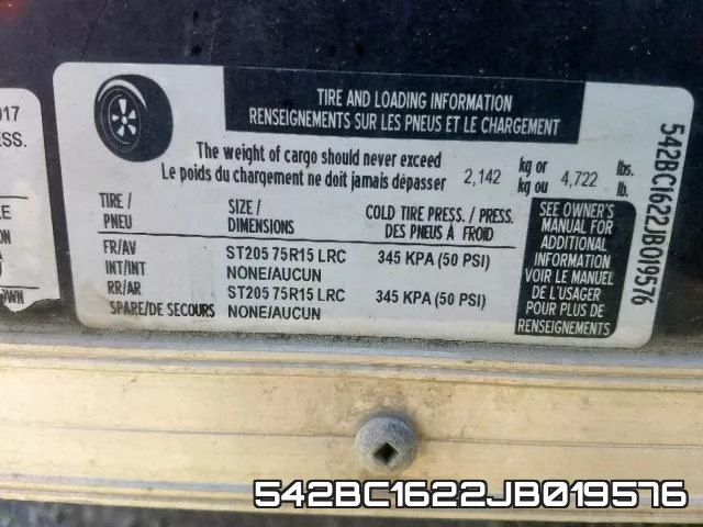 542BC1622JB019576 фото 2
