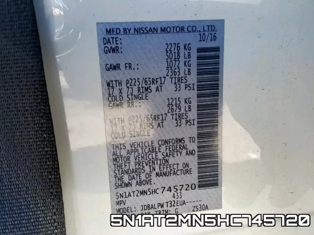 5N1AT2MN5HC745720 фото 2