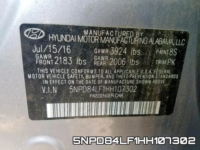 5NPD84LF1HH107302 фото 2